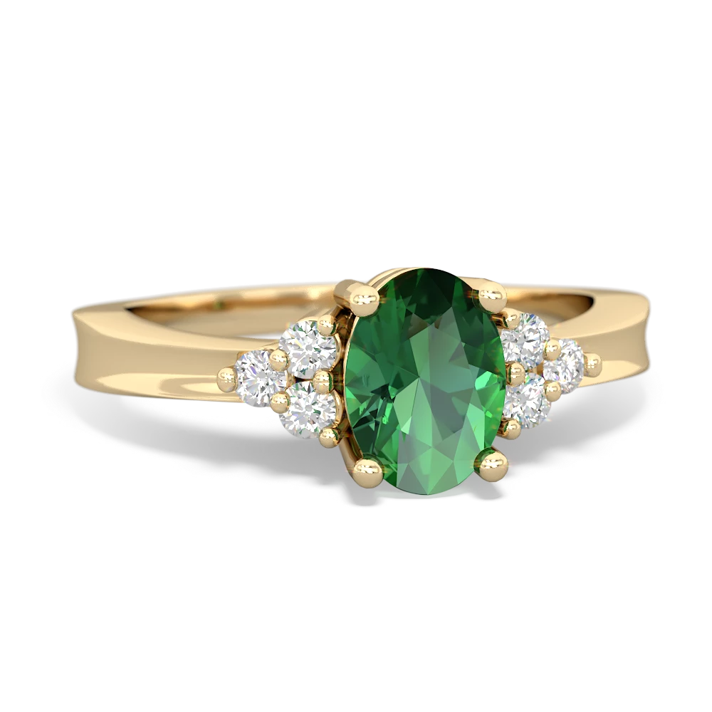 Lab Emerald Simply Elegant 14K Yellow Gold ring R2113