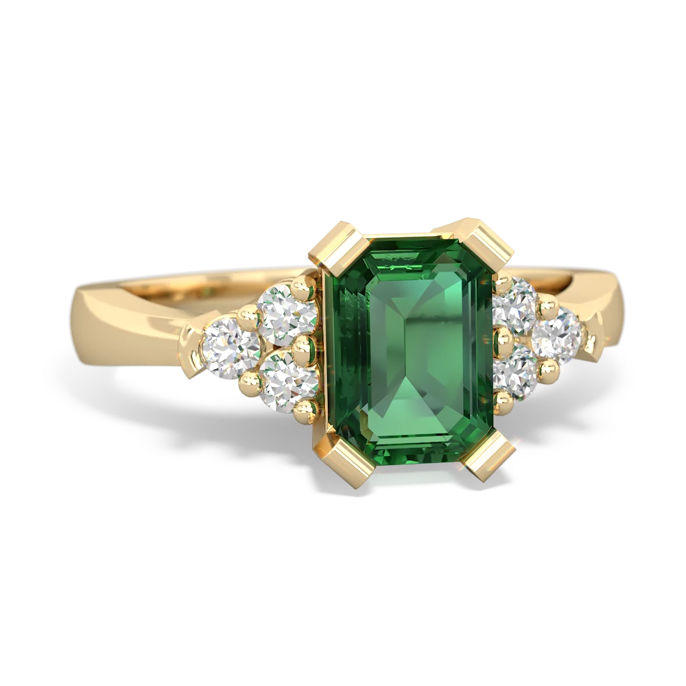Lab Emerald Timeless Classic 14K Yellow Gold ring R2591