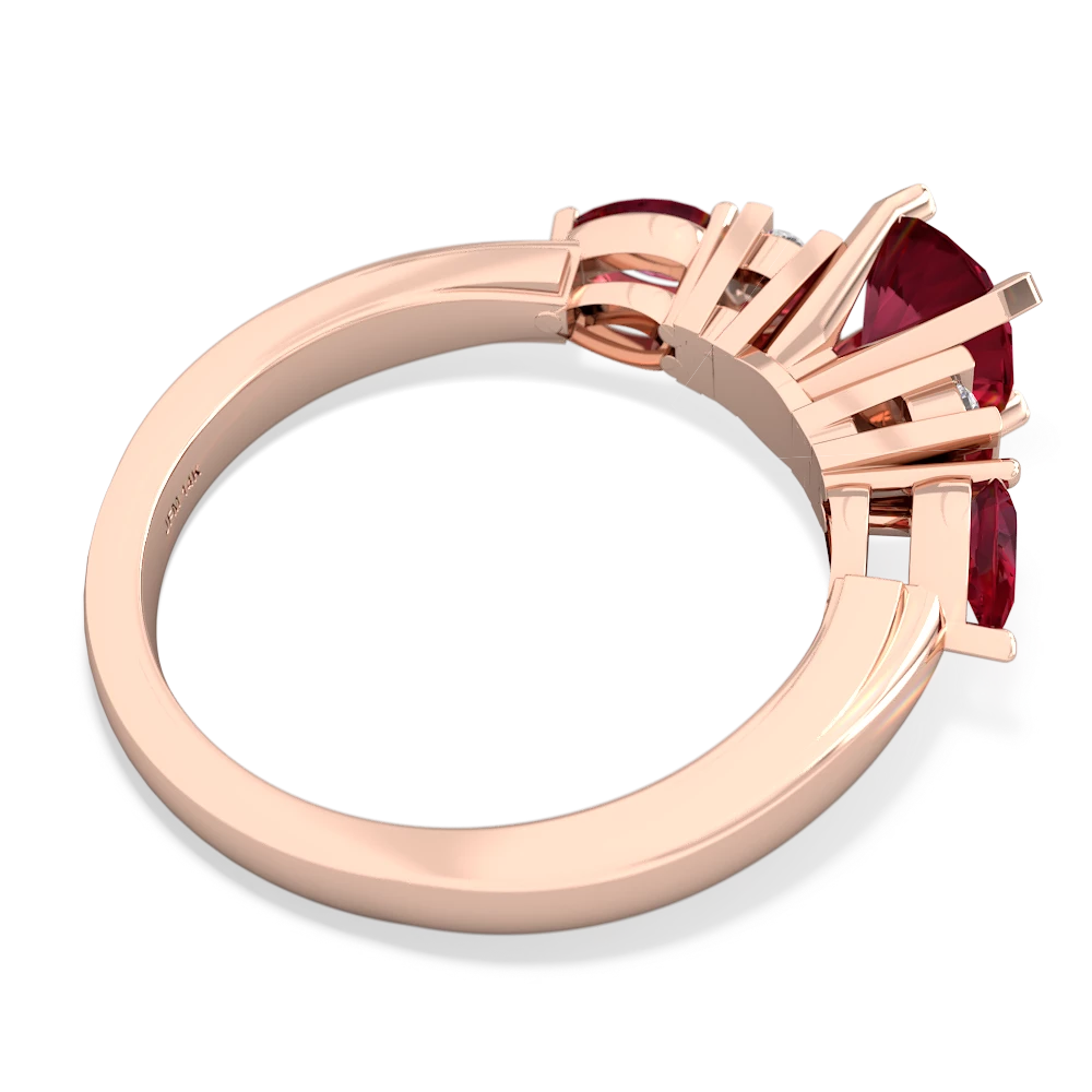 Jade 6Mm Round Eternal Embrace Engagement 14K Rose Gold ring R2005