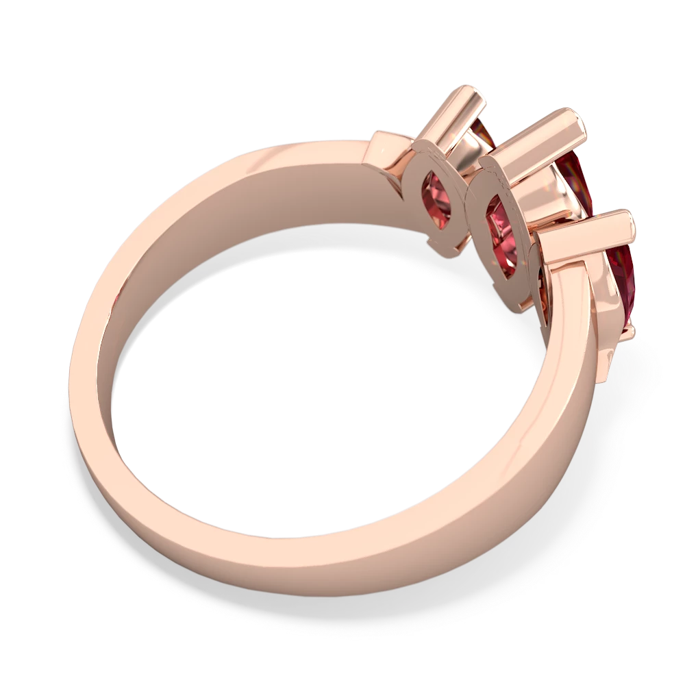 Lab Sapphire Three Peeks 14K Rose Gold ring R2433