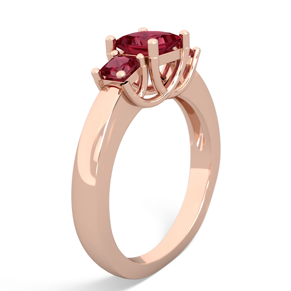 London Topaz Three Stone Trellis 14K Rose Gold ring R4015