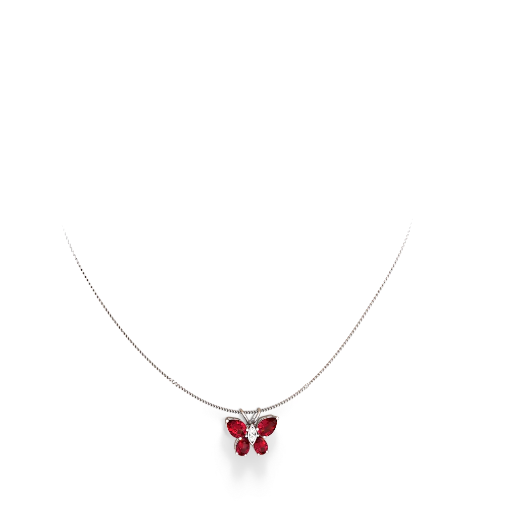 Sparkly Maroon Butterfly Pendant, Sterling Silver | Long Island Jewelers –  Fortunoff Fine Jewelry