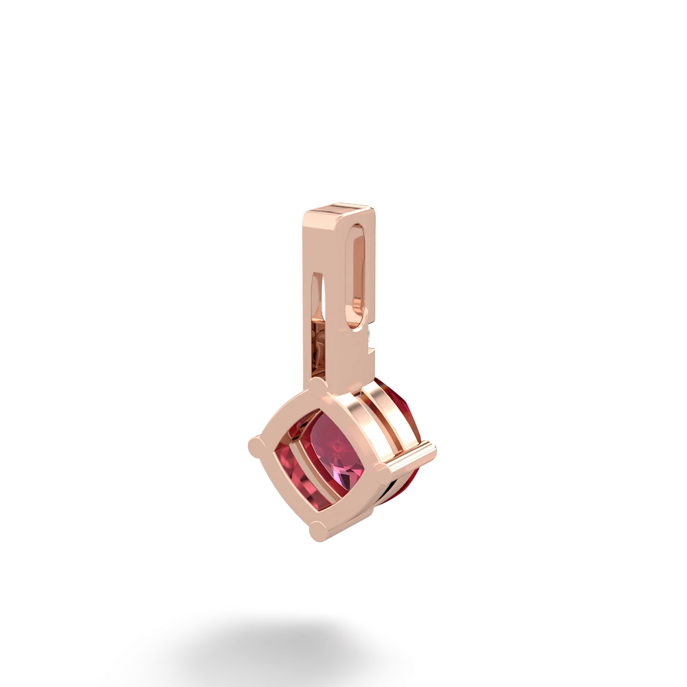 Lab Ruby Simply Elegant 14K Rose Gold pendant P2489