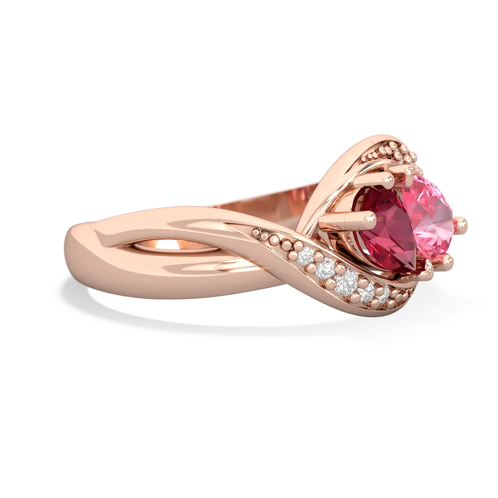 Lab Ruby Summer Winds 14K Rose Gold ring R5342