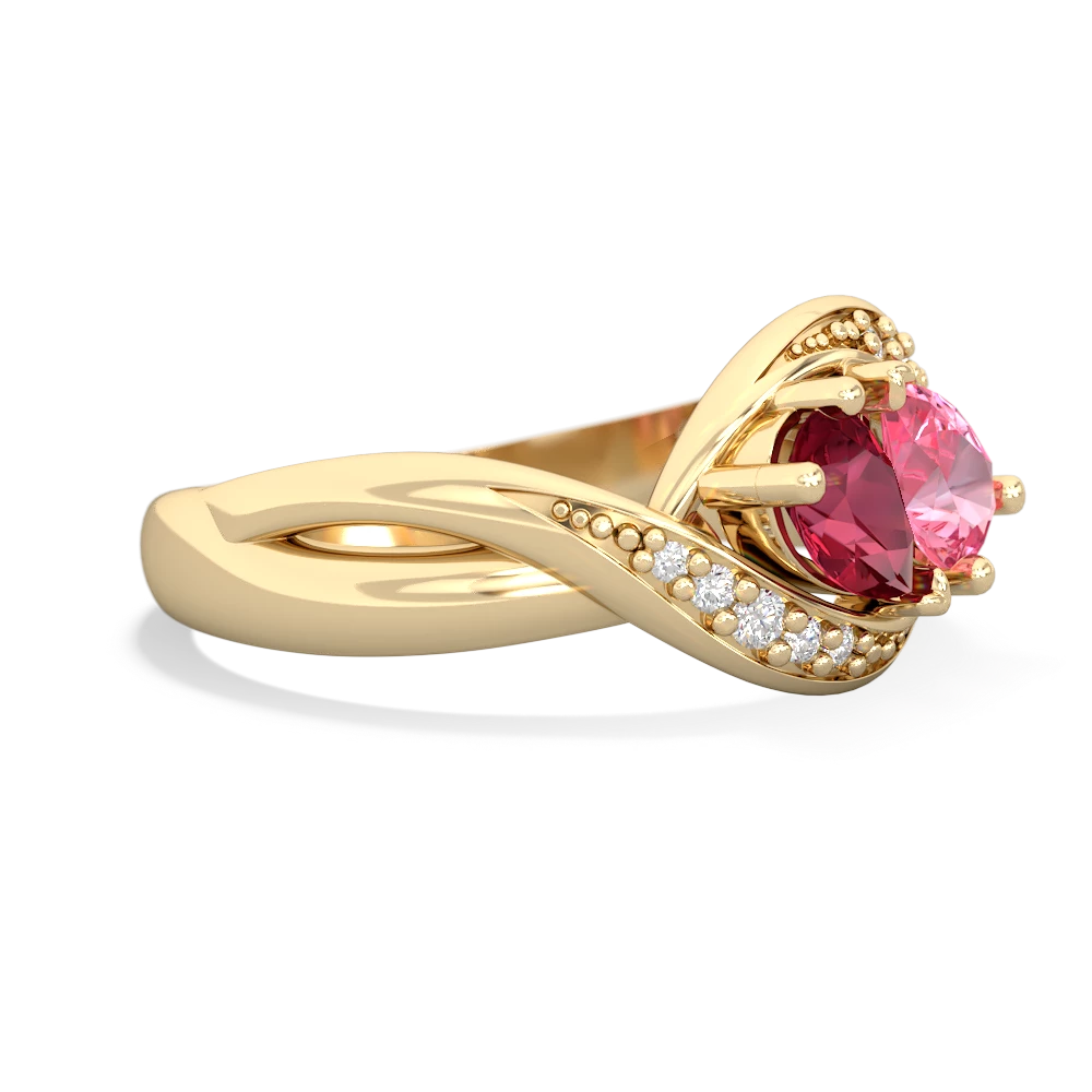 Lab Ruby Summer Winds 14K Yellow Gold ring R5342