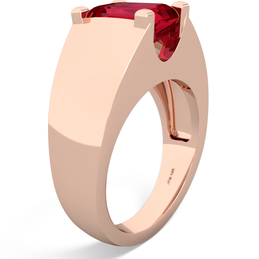 Lab Ruby Men's 14K Rose Gold ring R1836