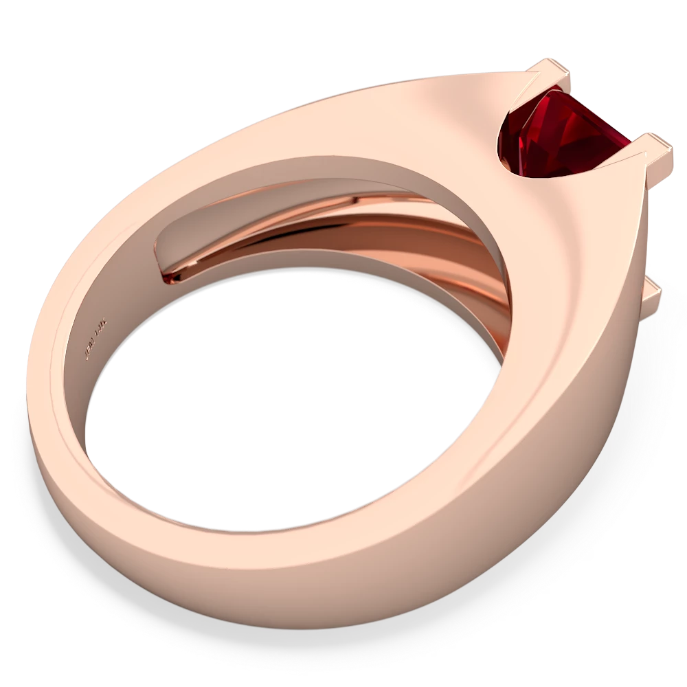 Lab Ruby Men's 14K Rose Gold ring R1836