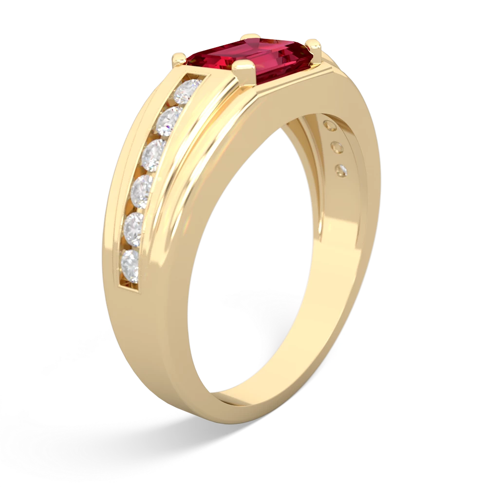 Red Ruby Cz Ring in Rose Gold Finish -