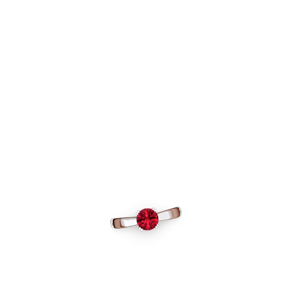 Lab Ruby Renaissance 14K White Gold ring R27806RD