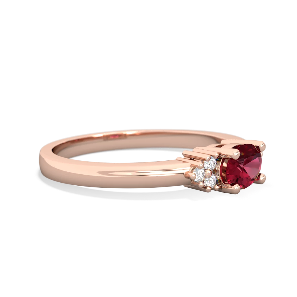Lab Ruby Simply Elegant East-West 14K Rose Gold ring R2480