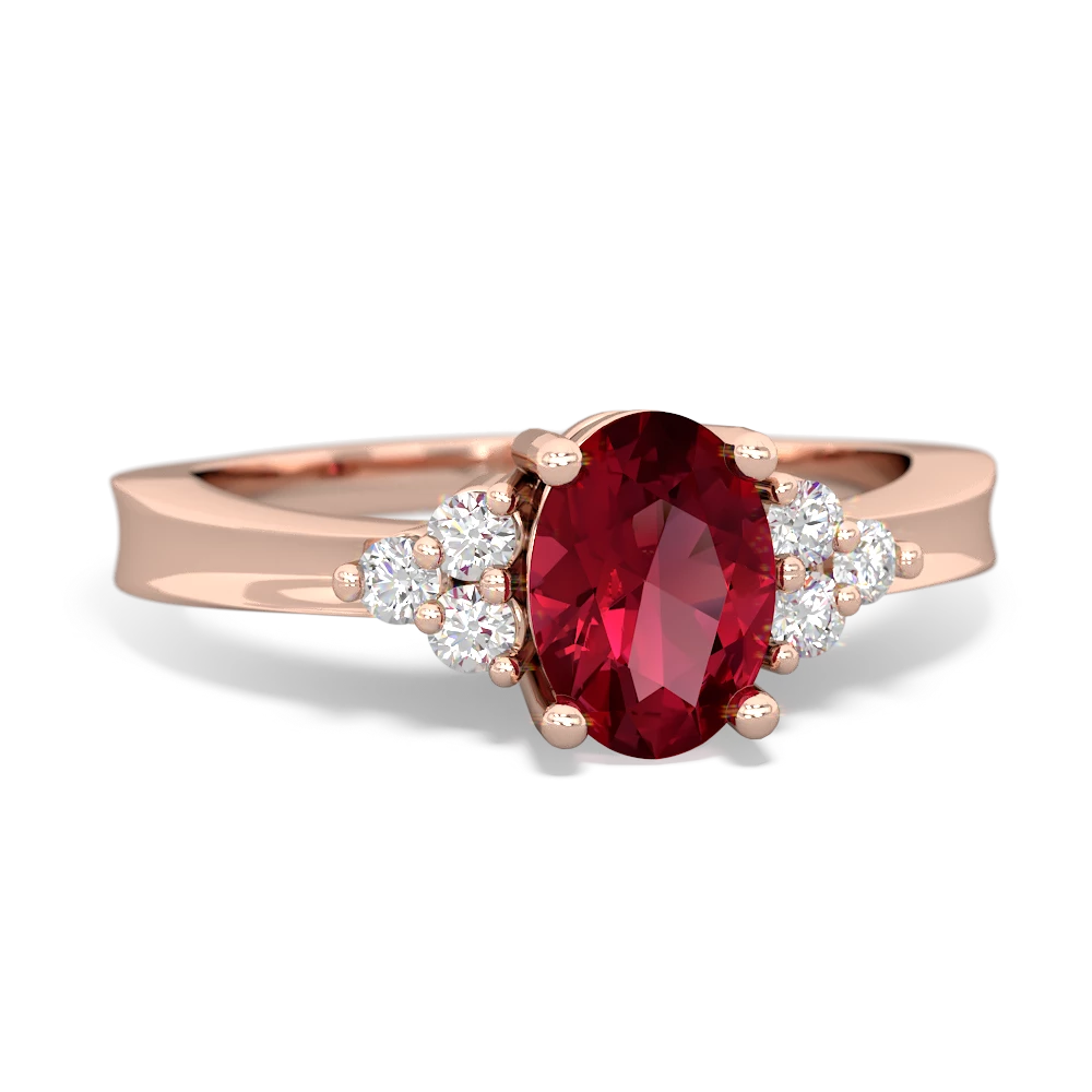 Lab Ruby Simply Elegant 14K Rose Gold ring R2113