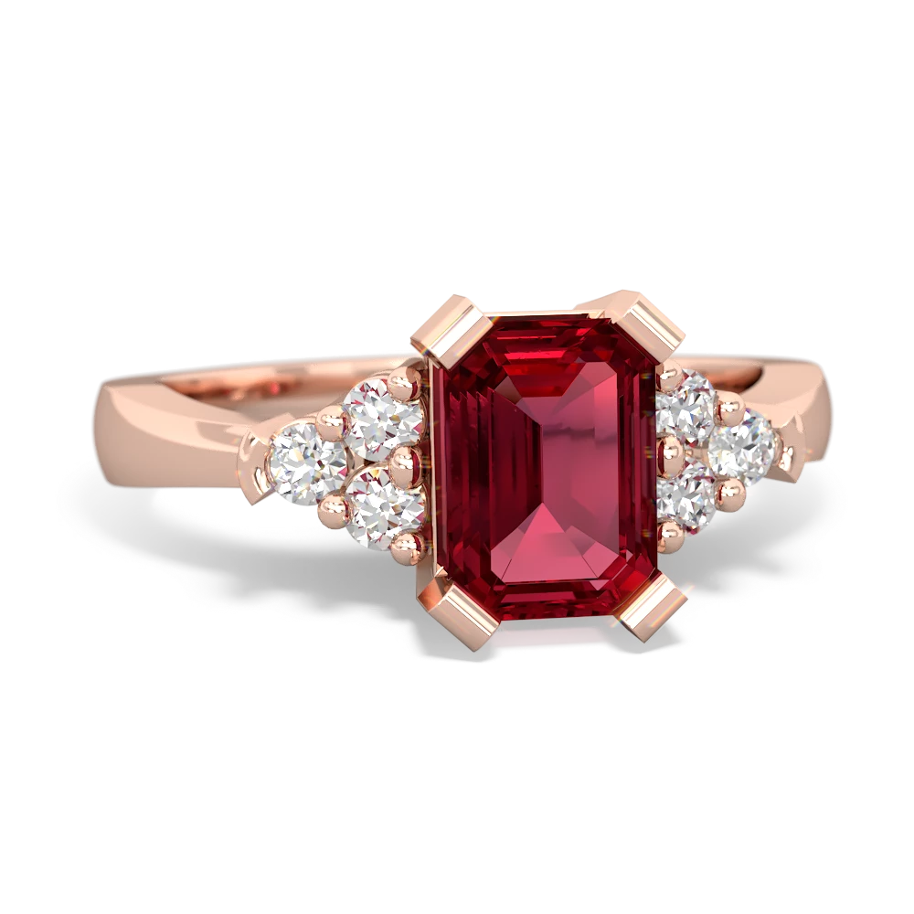 Lab Ruby Timeless Classic 14K Rose Gold ring R2591
