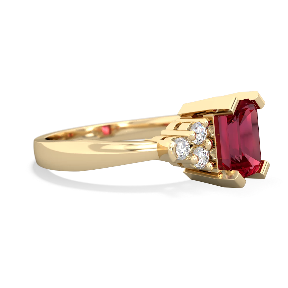 Lab Ruby Timeless Classic 14K Yellow Gold ring R2591