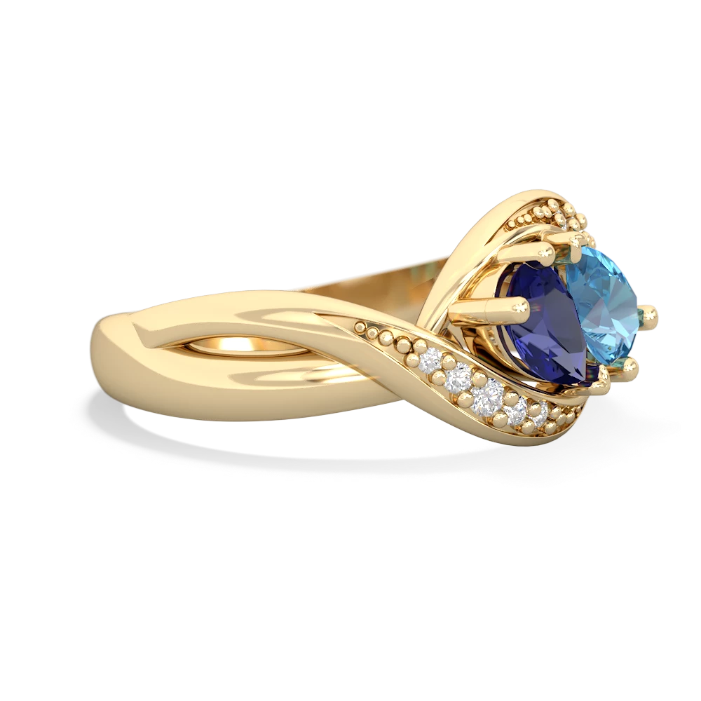 Lab Sapphire Summer Winds 14K Yellow Gold ring R5342