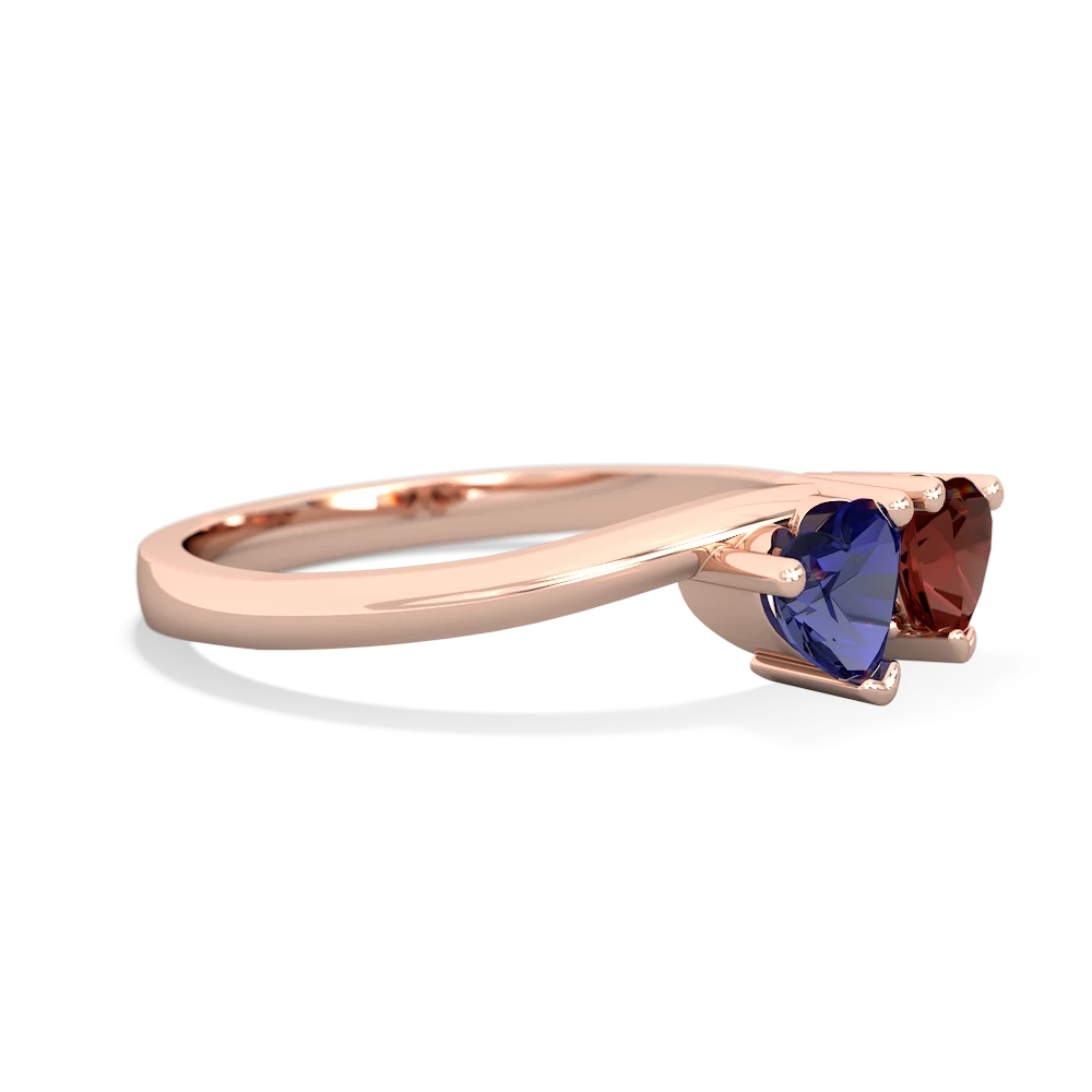 Lab Sapphire Sweethearts 14K Rose Gold ring R5260