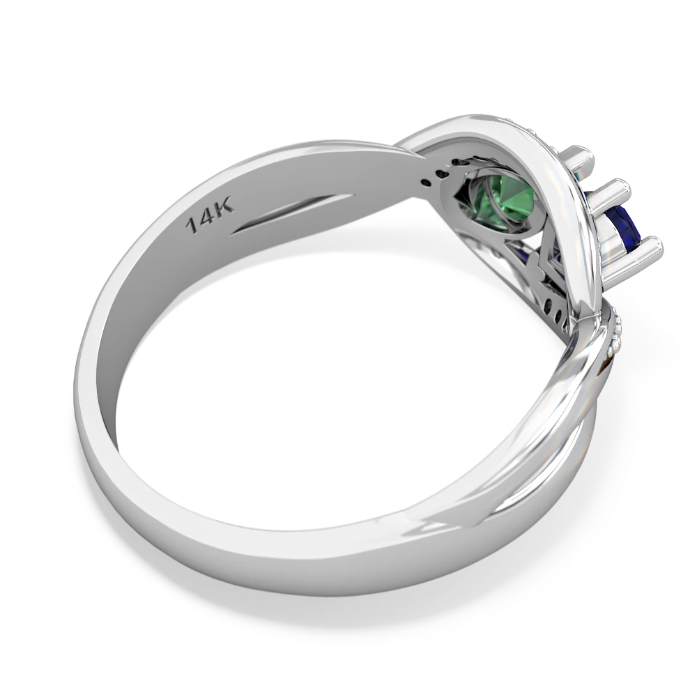 Lab Sapphire Summer Winds 14K White Gold ring R5342