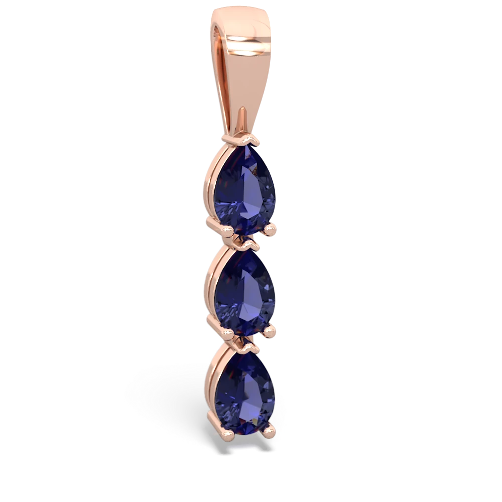 Tanzanite Dew Drops 14K Rose Gold pendant P2251