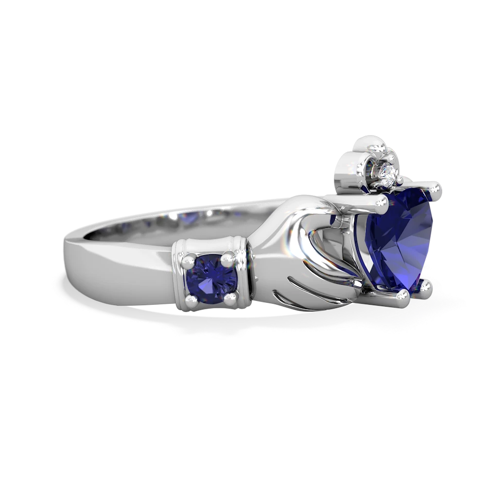 London Topaz Claddagh Keepsake 14K White Gold ring R5245