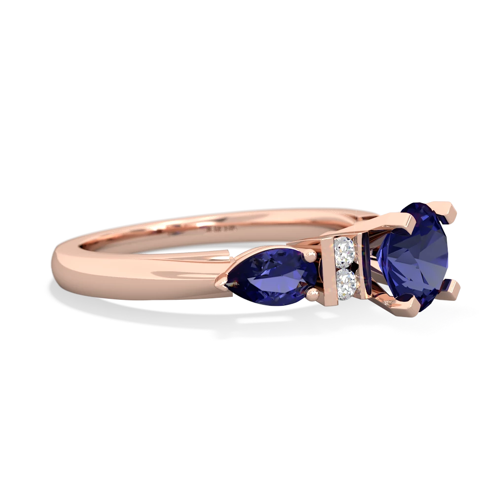 Alexandrite 6Mm Round Eternal Embrace Engagement 14K Rose Gold ring R2005