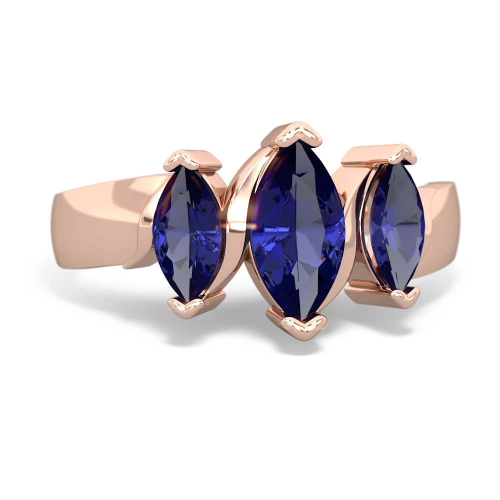 Onyx Three Peeks 14K Rose Gold ring R2433