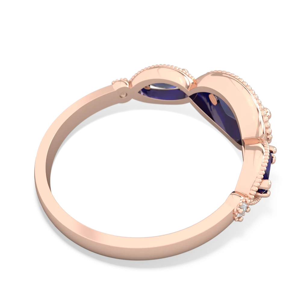 White Topaz Milgrain Marquise 14K Rose Gold ring R5700