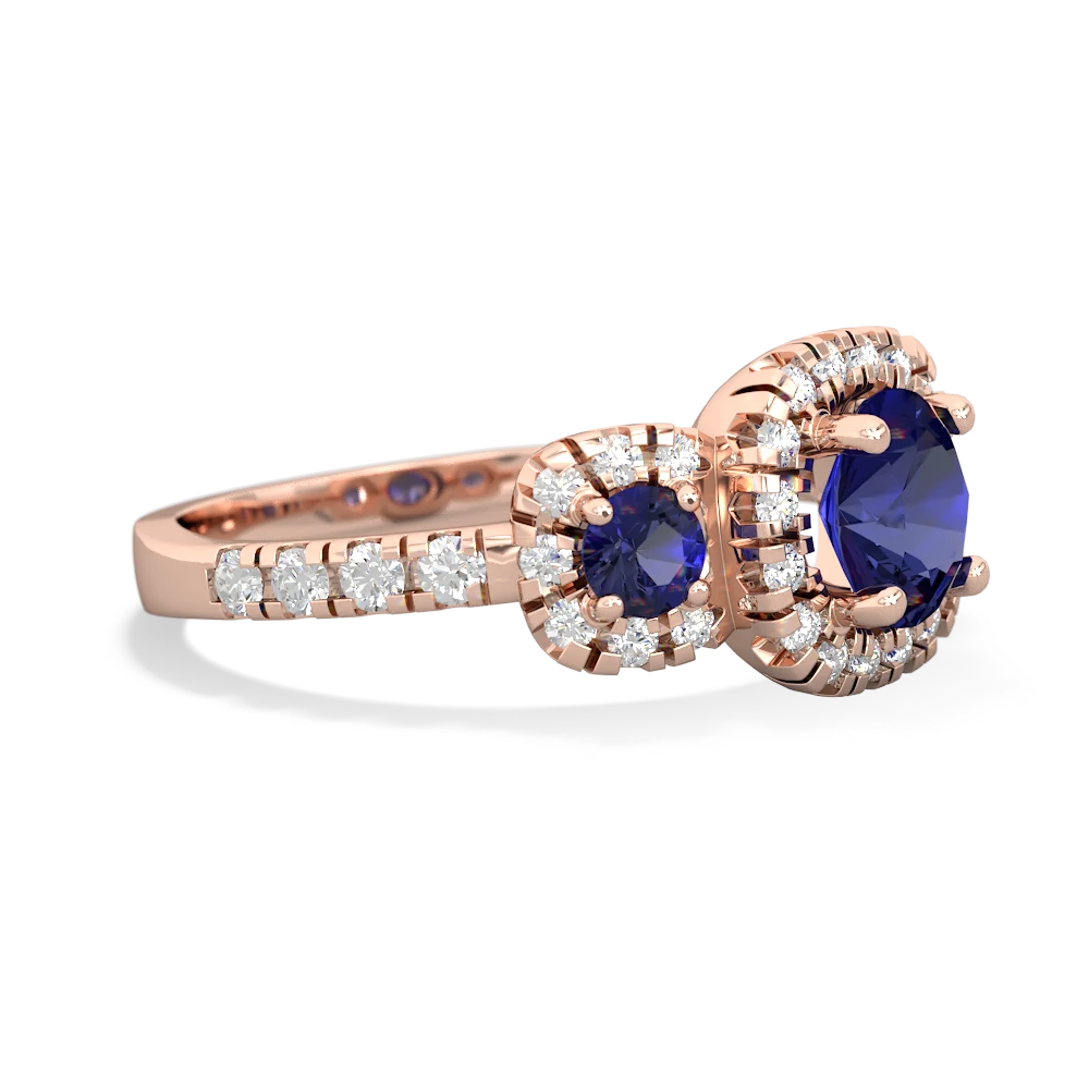 Pink Tourmaline Regal Halo 14K Rose Gold ring R5350