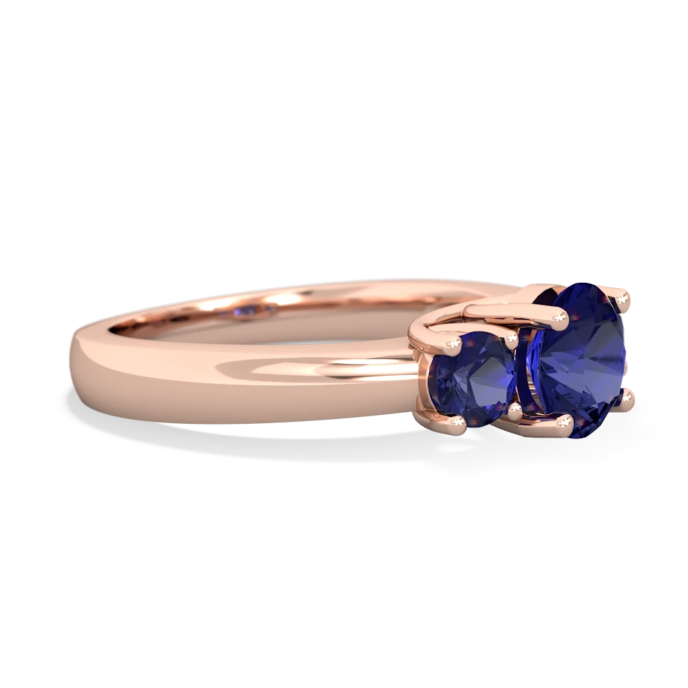 Opal Three Stone Round Trellis 14K Rose Gold ring R4018