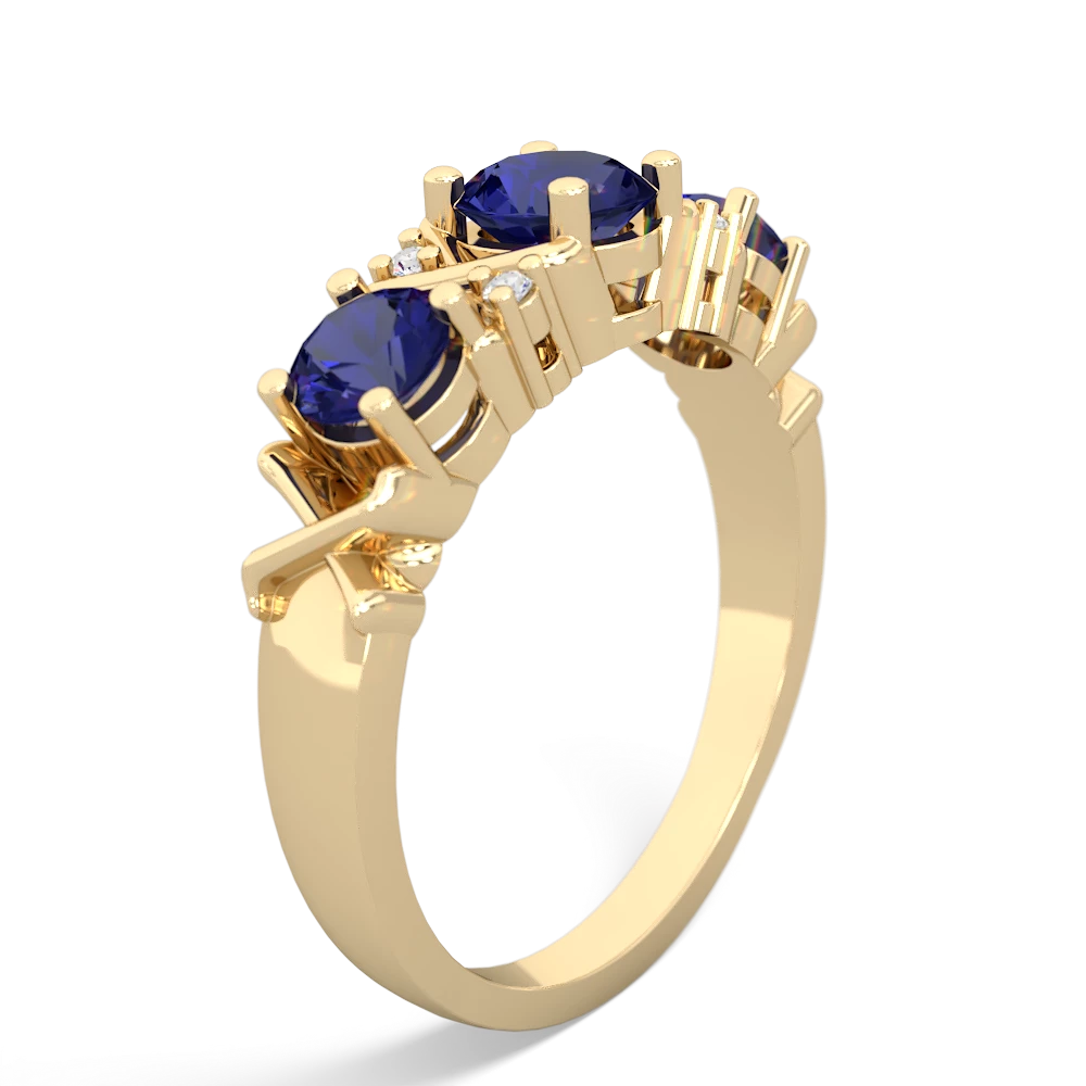 Amethyst Hugs And Kisses 14K Yellow Gold ring R5016