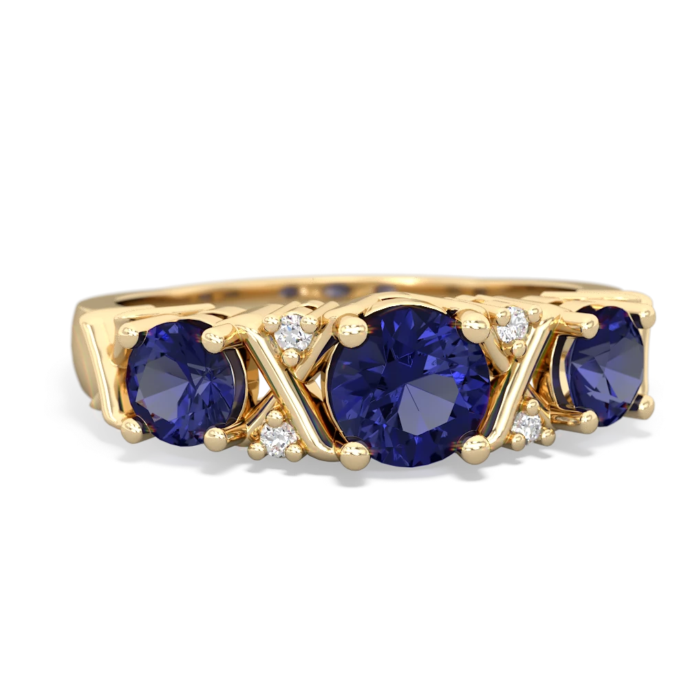 Amethyst Hugs And Kisses 14K Yellow Gold ring R5016
