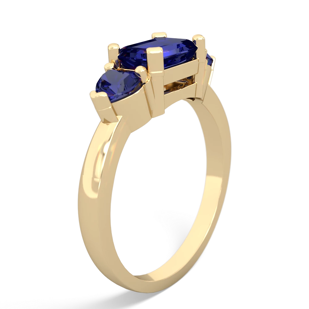 Alexandrite Three Stone 14K Yellow Gold ring R5235