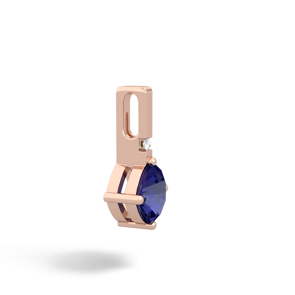 Lab Sapphire Simply Elegant 14K Rose Gold pendant P2489