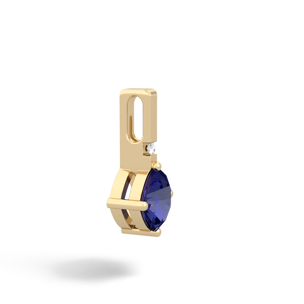 Lab Sapphire Simply Elegant 14K Yellow Gold pendant P2489