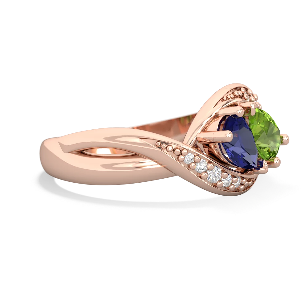 Lab Sapphire Summer Winds 14K Rose Gold ring R5342