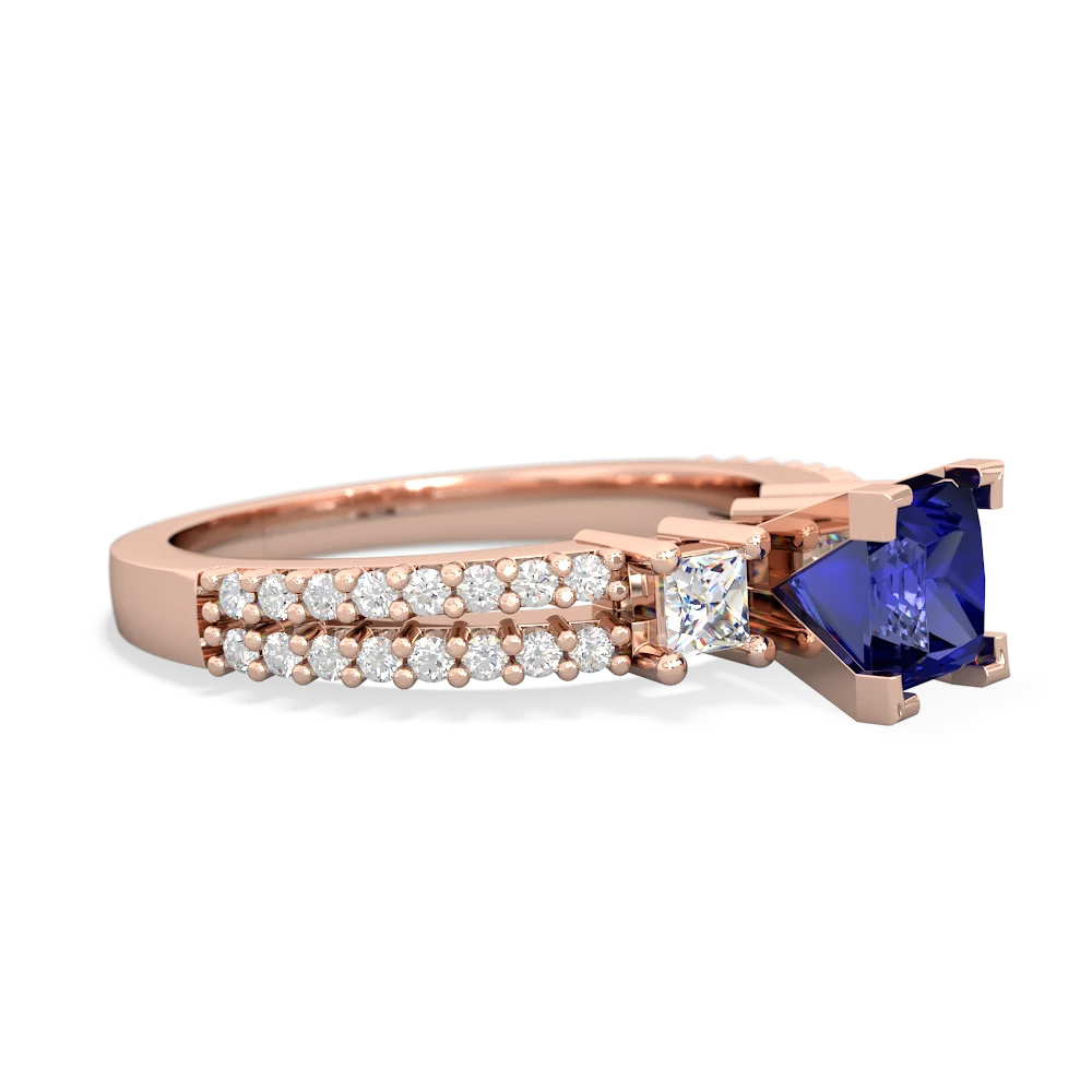 Lab Sapphire Classic 5Mm Square Engagement 14K Rose Gold ring R26435SQ