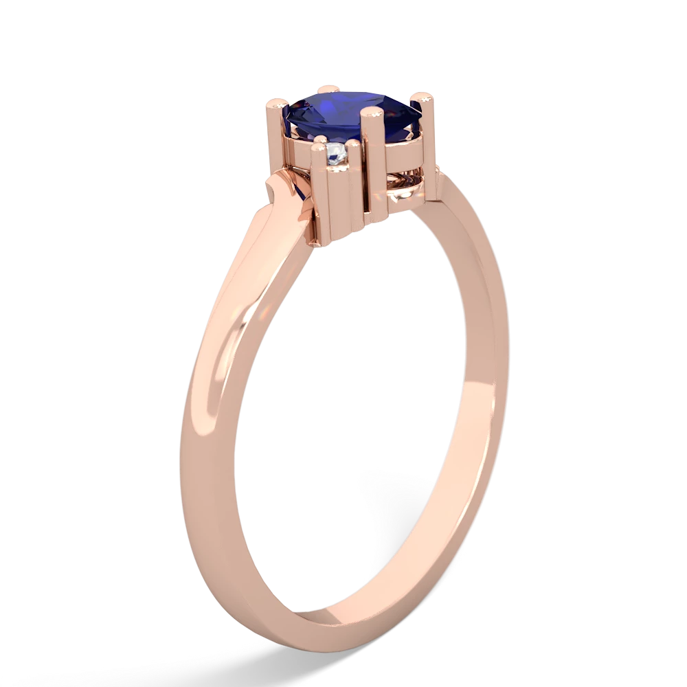 Lab Sapphire Elegant Swirl 14K Rose Gold ring R2173