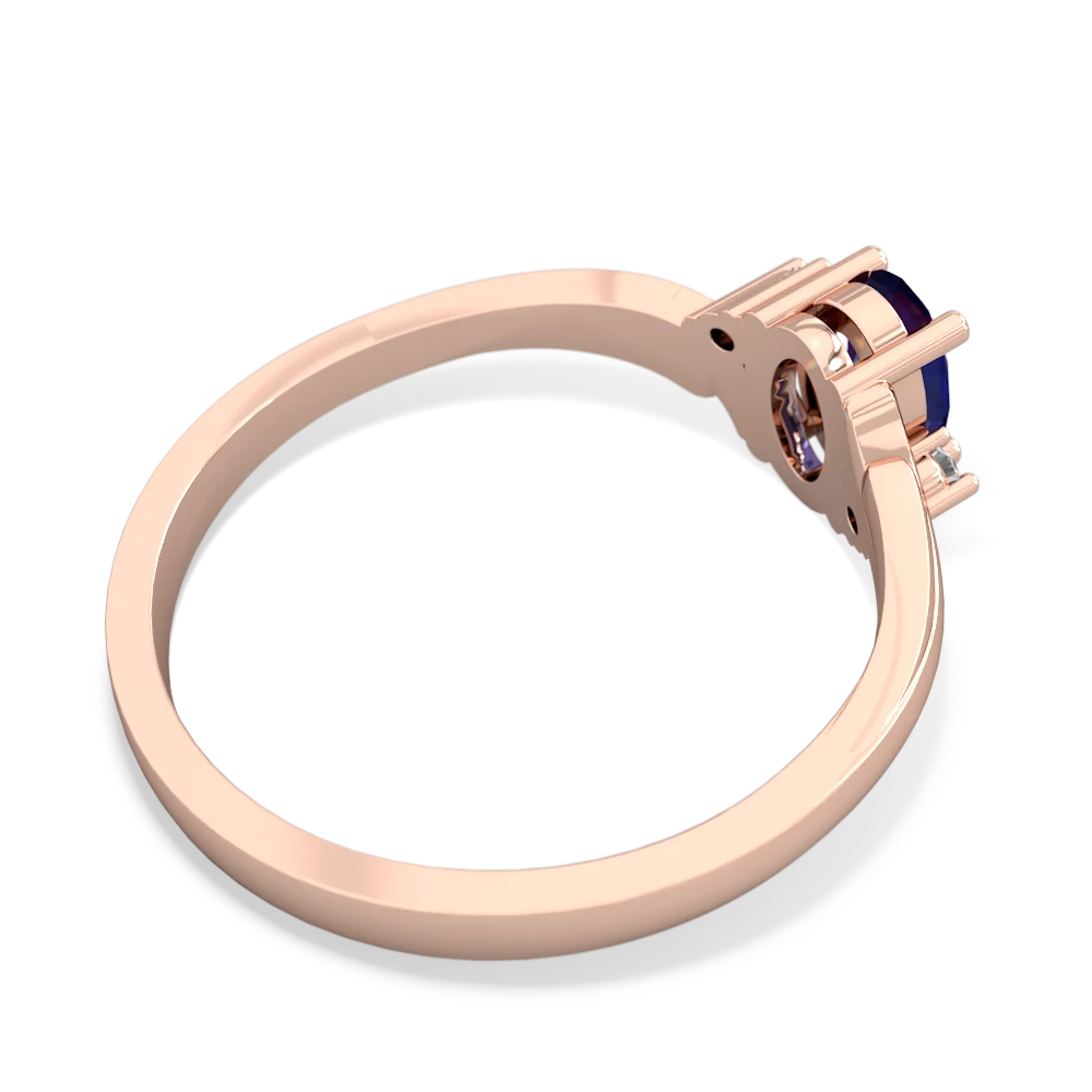 Lab Sapphire Elegant Swirl 14K Rose Gold ring R2173