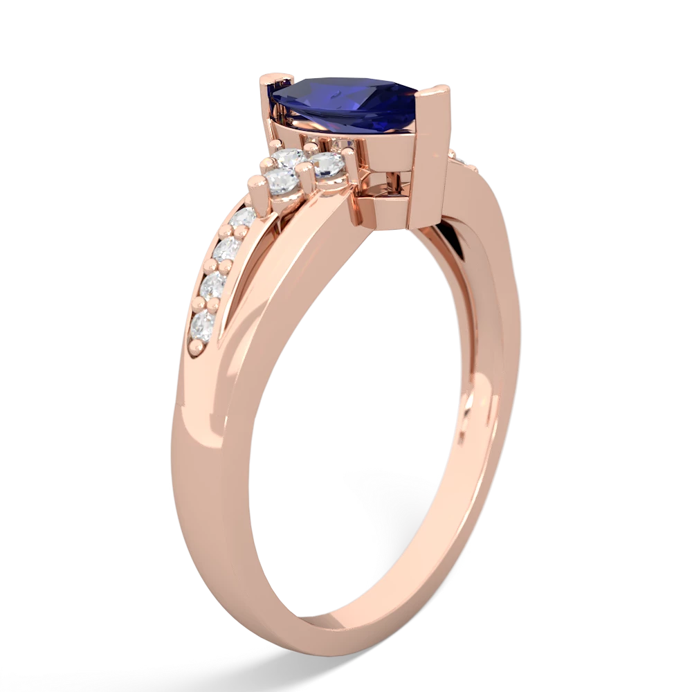 Lab Sapphire Royal Marquise 14K Rose Gold ring R2343