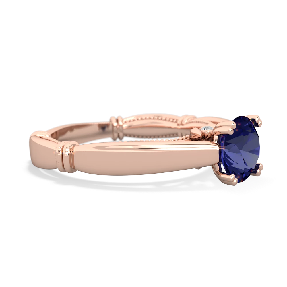 Lab Sapphire Renaissance 14K Rose Gold ring R27806RD