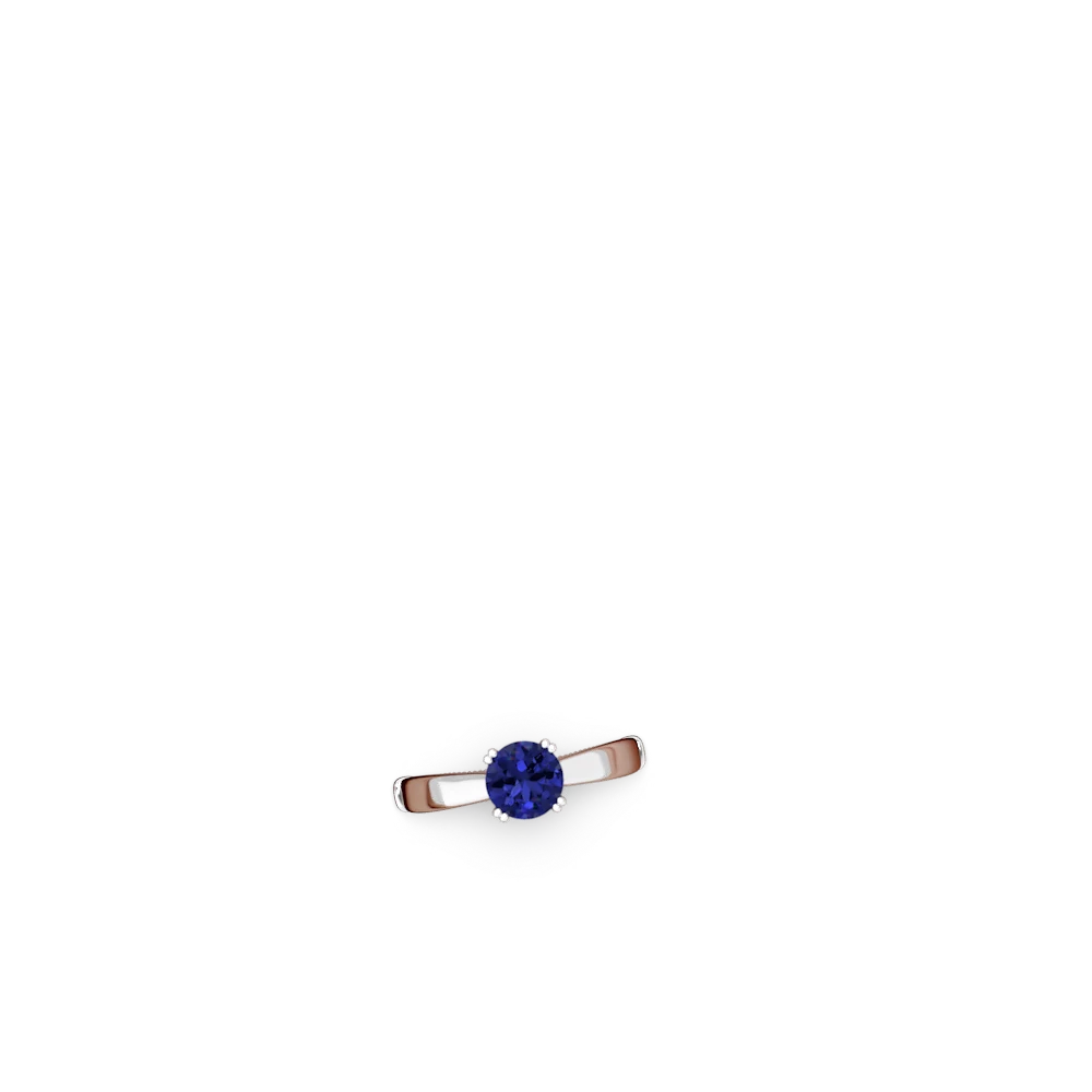 Lab Sapphire Renaissance 14K White Gold ring R27806RD