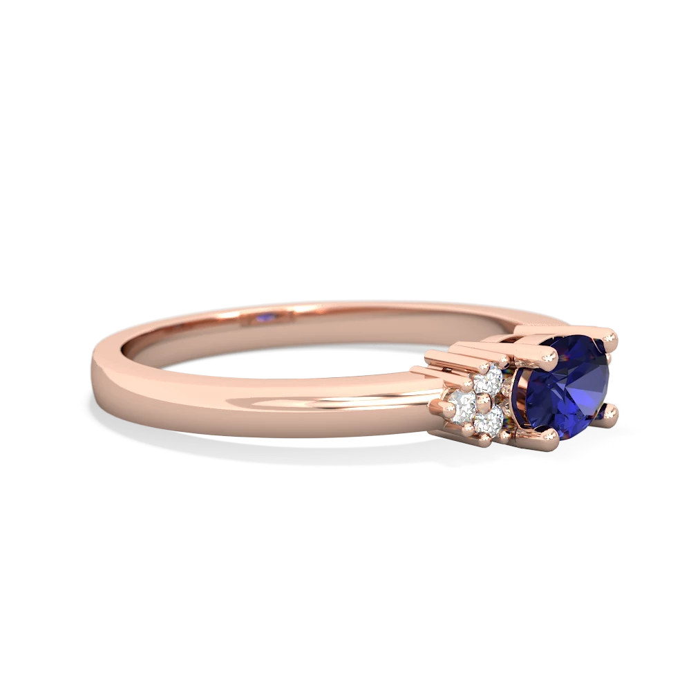 Lab Sapphire Simply Elegant East-West 14K Rose Gold ring R2480