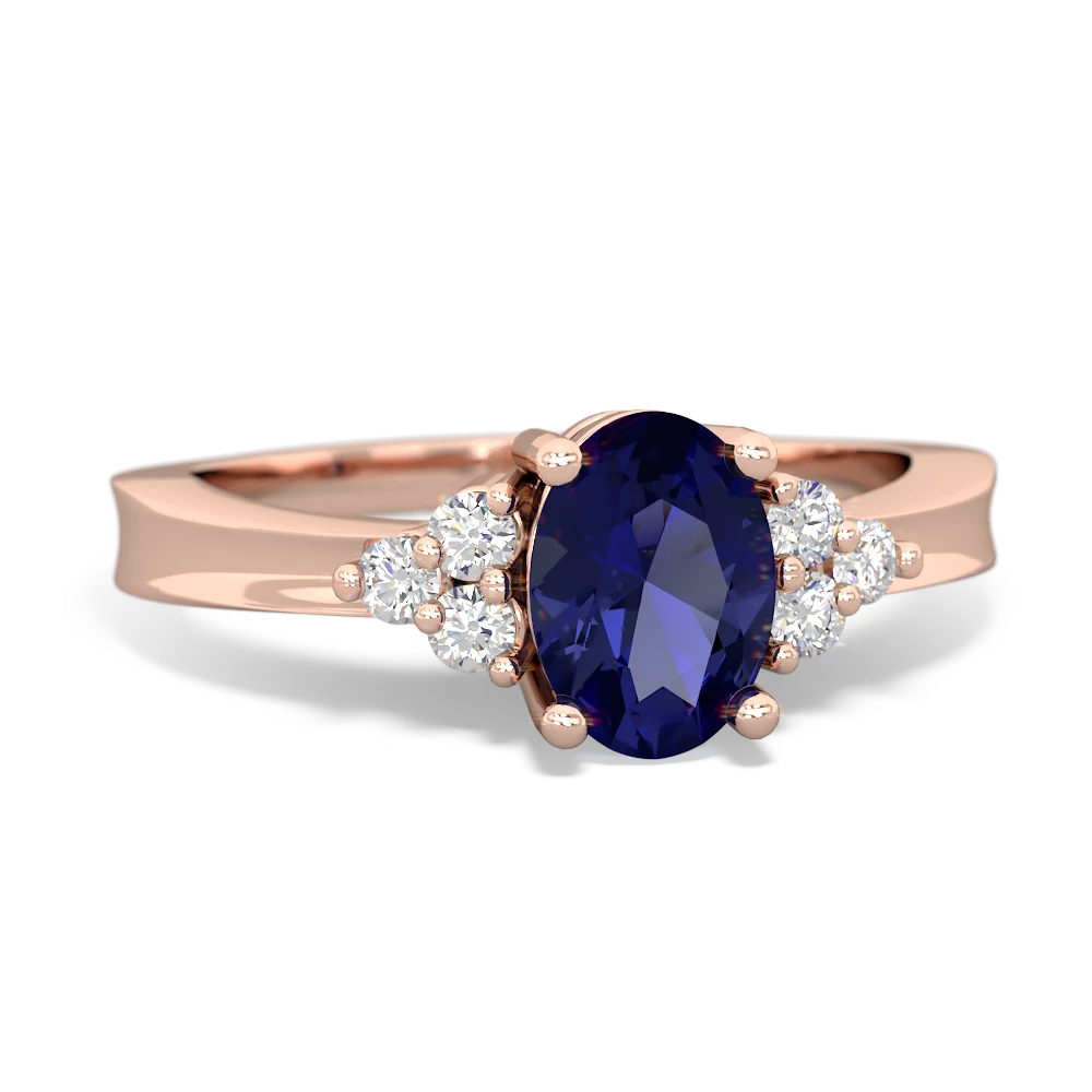 Lab Sapphire Simply Elegant 14K Rose Gold ring R2113