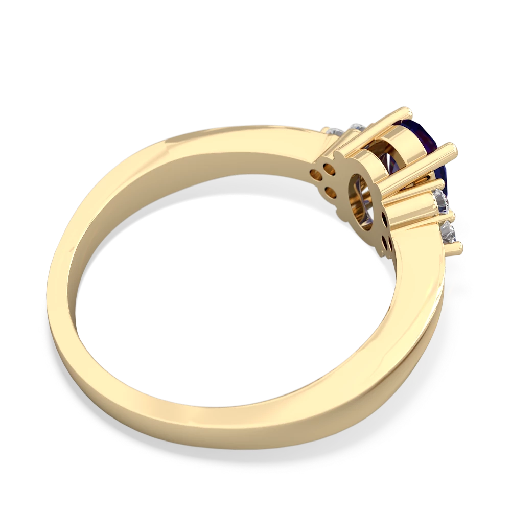 Lab Sapphire Simply Elegant 14K Yellow Gold ring R2113