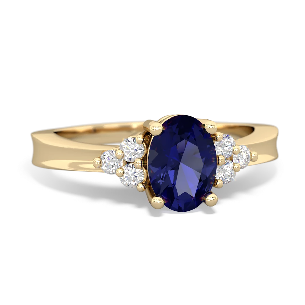 Lab Sapphire Simply Elegant 14K Yellow Gold ring R2113