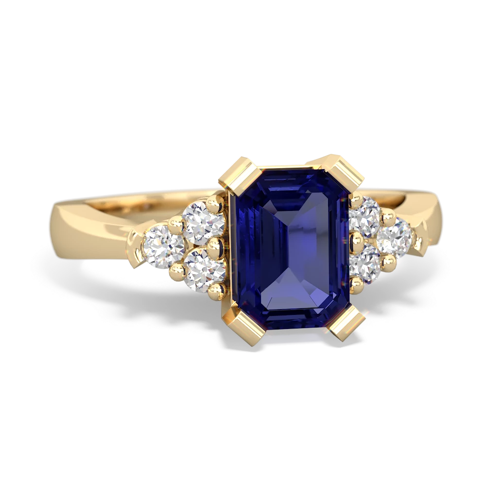 Lab Sapphire Timeless Classic 14K Yellow Gold ring R2591