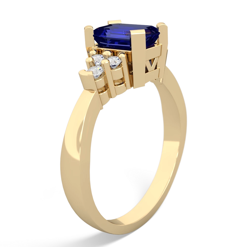 Lab Sapphire Timeless Classic 14K Yellow Gold ring R2591