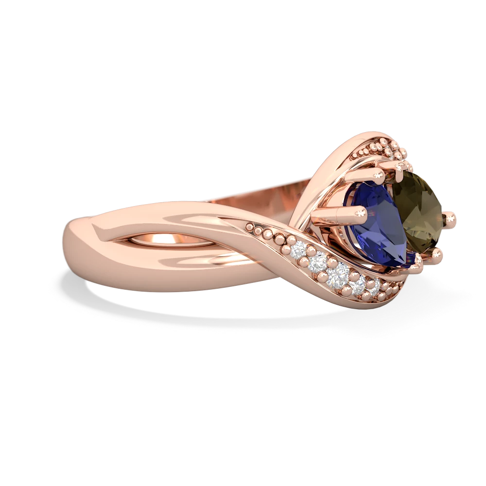 Lab Sapphire Summer Winds 14K Rose Gold ring R5342