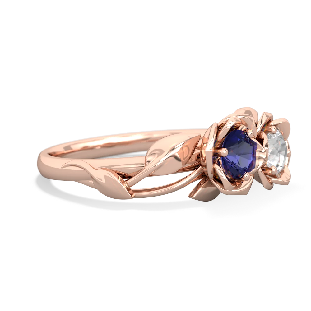 Lab Sapphire Rose Garden 14K Rose Gold ring R5510