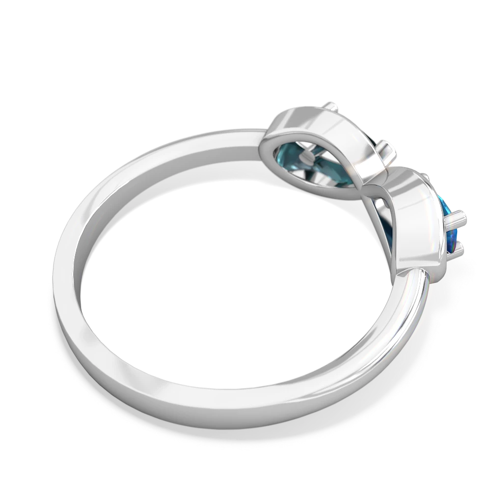 London Topaz Infinity 14K White Gold ring R5050