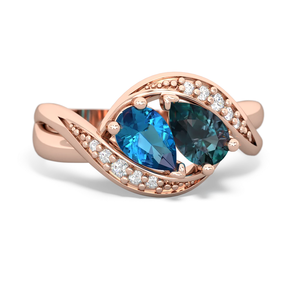 London Topaz Summer Winds 14K Rose Gold ring R5342