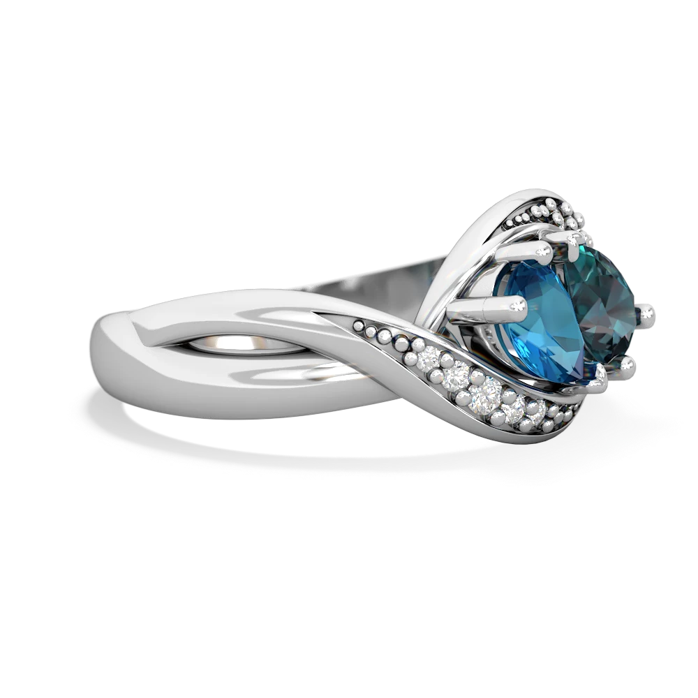 London Topaz Summer Winds 14K White Gold ring R5342